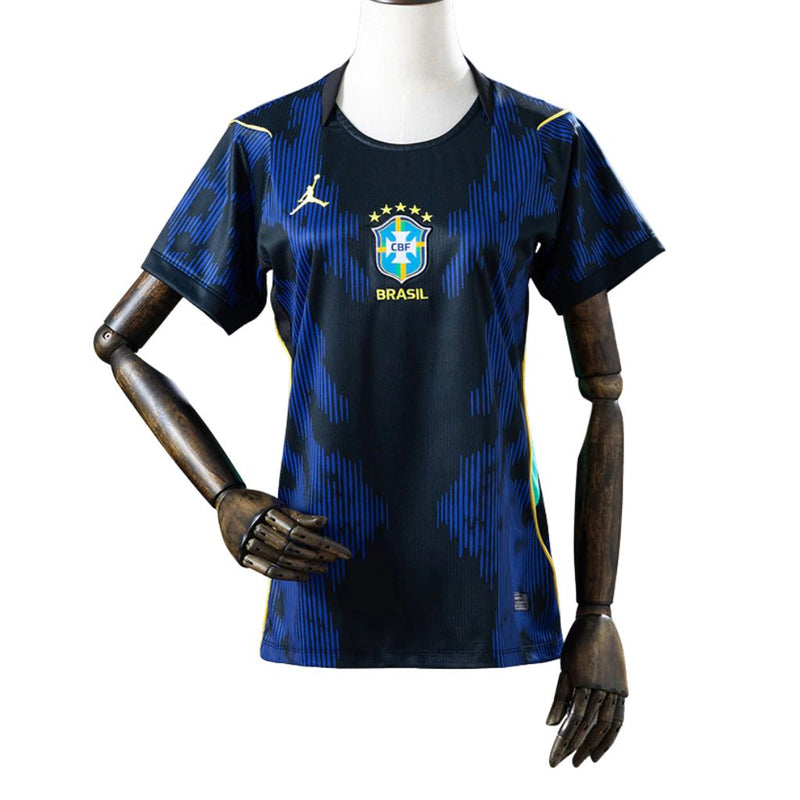CAMISA SELEÇÃO BRASILEIRA 2026/27 FEMININA TORCEDORA - AZUL E PRETO